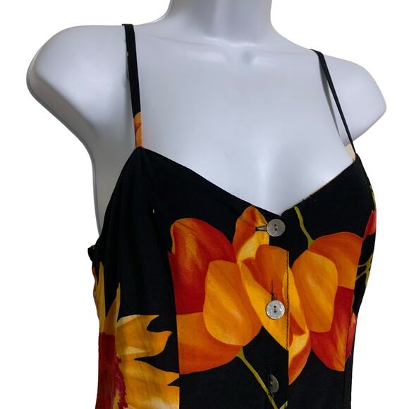 Vintage Floral Midi Dress Womens Size S - Picture 2 of 8